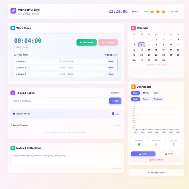 Daily Productivity Tracker